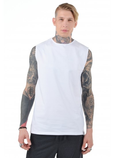 Подовжена безрукавка Blank White