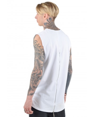 Подовжена безрукавка Blank White