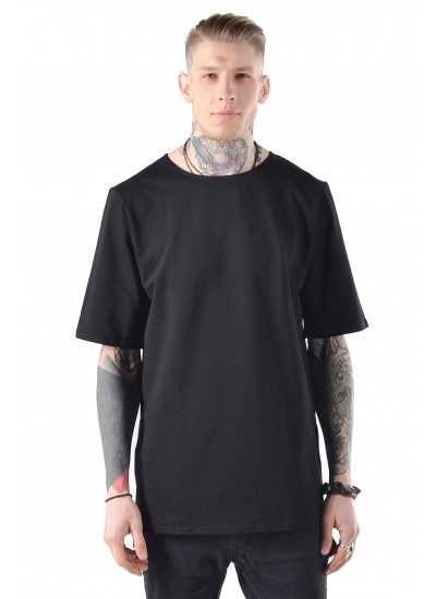 Подовжена футболка Blank Black