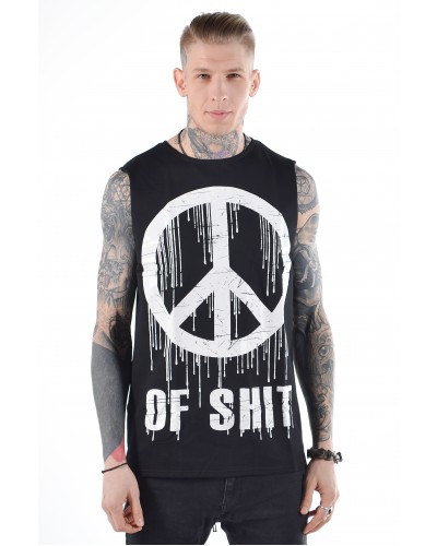 Подовжена безрукавка Peace of Shit Black