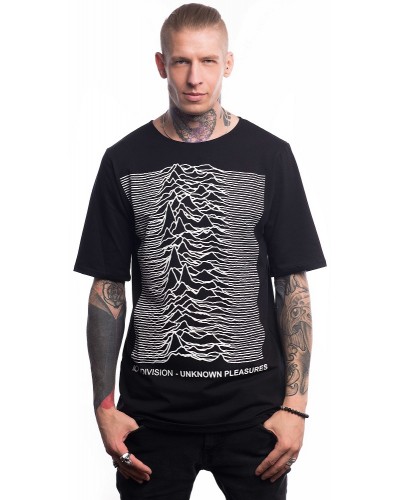 Подовжена футболка Joy Division-Unknown pleasures, Black