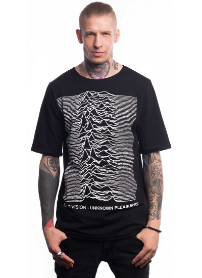 Подовжена футболка Joy Division-Unknown pleasures, Black