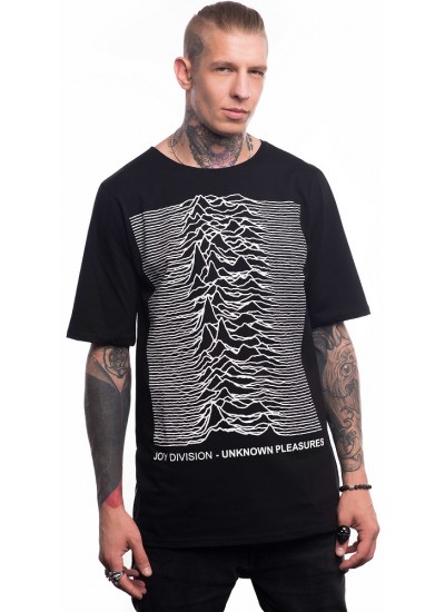 Подовжена футболка Joy Division-Unknown pleasures, Black