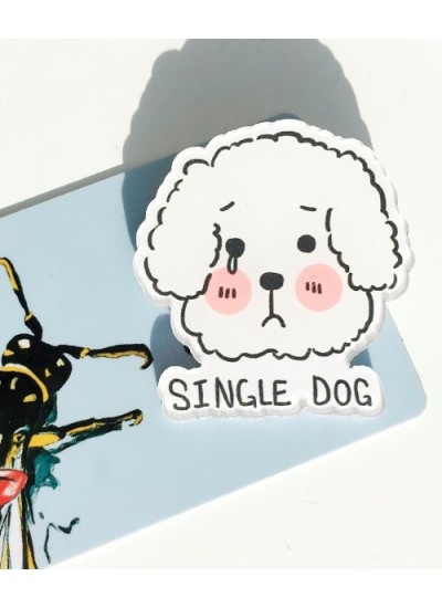 Пластиковий значок Single dog