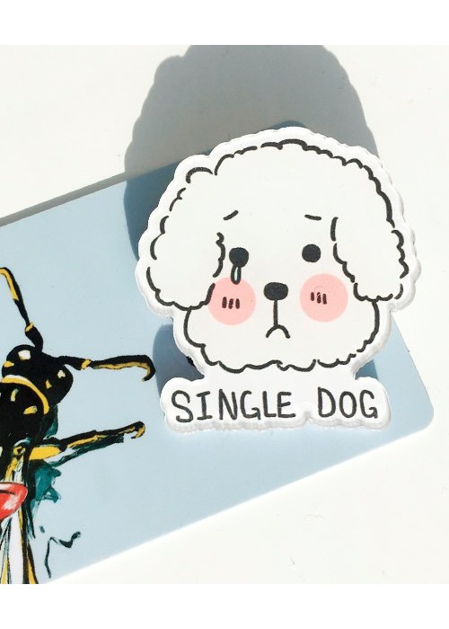 Пластиковий значок Single dog