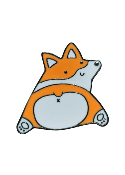Металевий пін Funny corgi