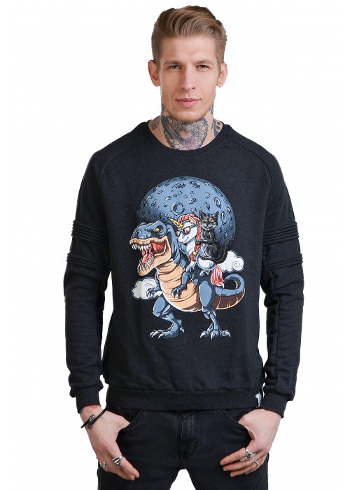 Світшот з котом, єдинорогом і Т-рексом (T-Rex, Unicorn and Cat)