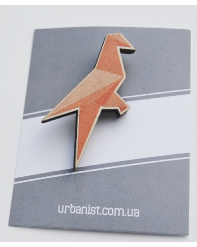 Значок дерев'ний Origami Bird 