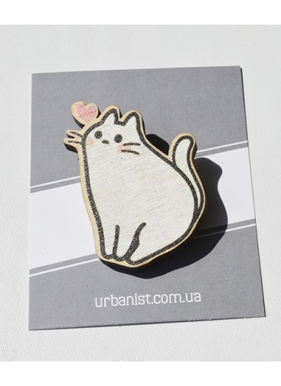 Значок дерев'ний Kitty in Love