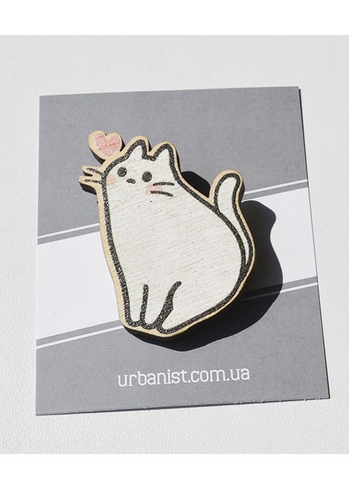 Значок дерев'ний Kitty in Love