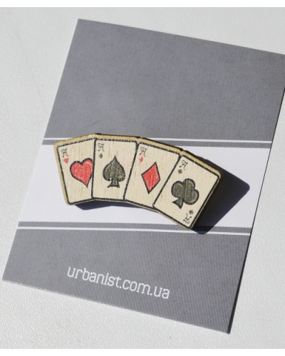 Значок дерев'ний Playcards