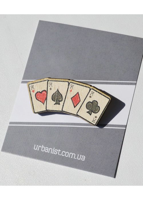 Значок дерев'ний Playcards