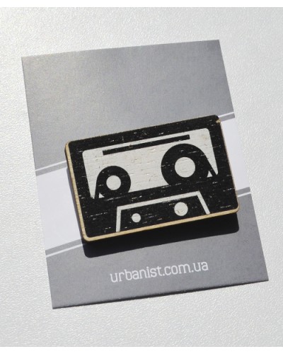 Значок дерев'ний Cassette