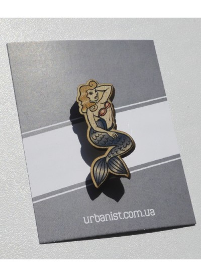 Значок дерев'ний Mermaid
