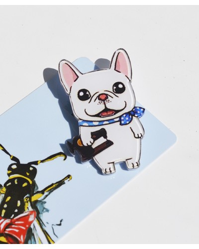 Пластиковий значок Bulldog